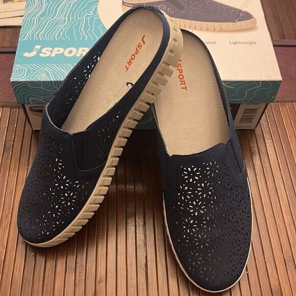Jsport Ladies' Floral Mule Size 6 Blue - Picture 8 of 9